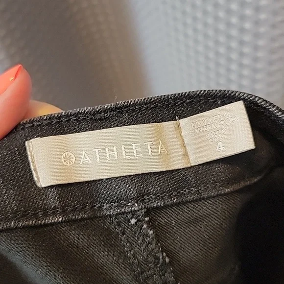 Athleta Sculptek Skinny Zipper Ankle Jeans Size 4 - Picture 4 of 6